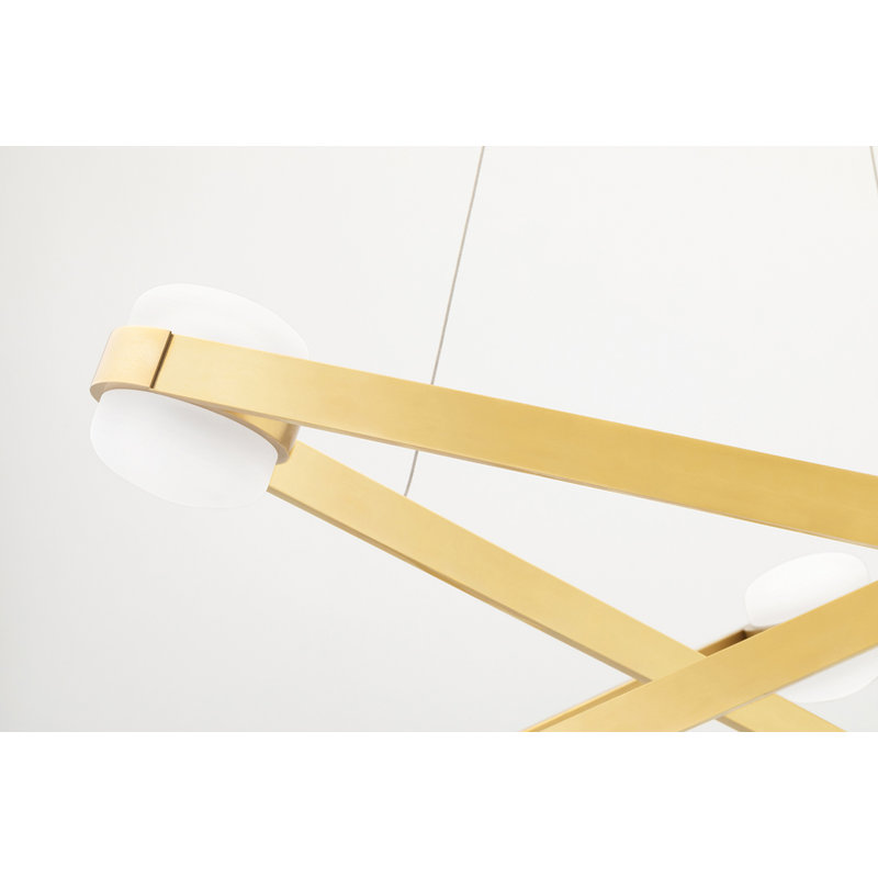 Orbit 12 Light Chandelier, Aged Brass