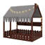 Lit de sol pour enfants de style Montessori équipé d'une barrière de sécurité, d'un auvent, d'un éclairage et de trois unités de rangement-1230031990-1230031991