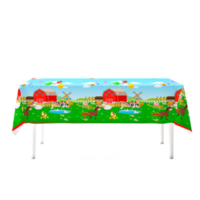 Farm Animals Party Tablecloth,3pcs Farm Tablecloth Sets