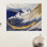 Décalcomanie murale amovible pour bateau japonais sur le vagues