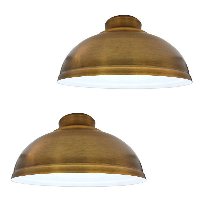 17cm H Metal Curvy Lamp Shade ( Uno ), Yellow Brass