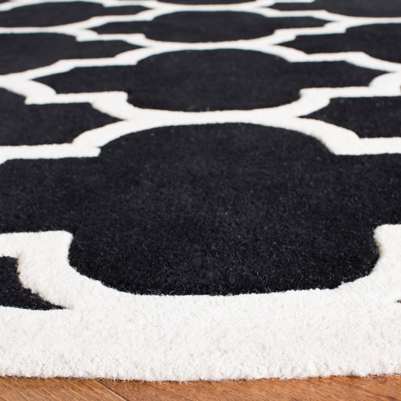 Tapis en laine touffeté à la main Carolene, Tapis de couloir 2 pi 3 po x 7 pi