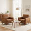 Canapé simple avec accoudoirs en velours Modern Farmhouse-866867774-866867761