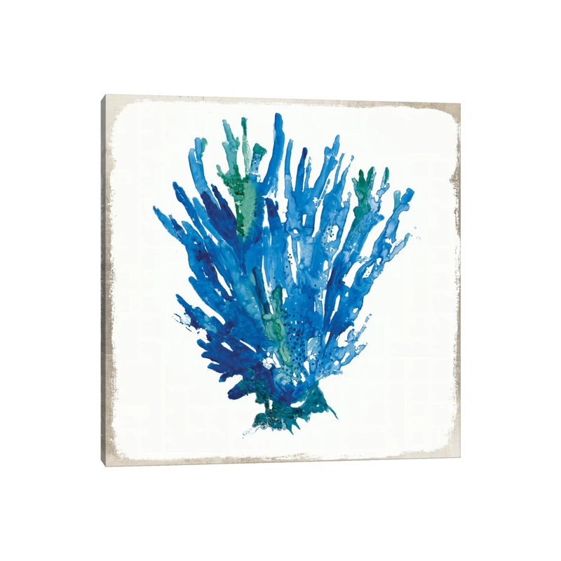 Blue Coral V by Aimee Wilson - Wrapped Canvas Painting, 45.72 cm H x 45.72 cm W x 1.91 cm D