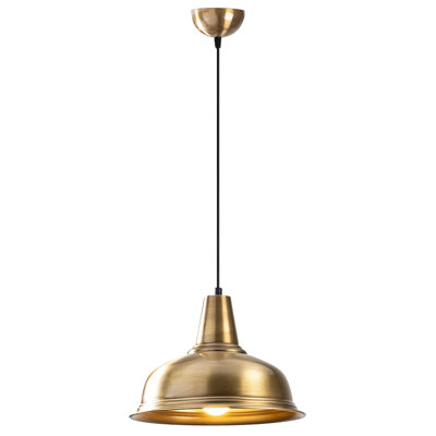 1 - Light Gold Shaded Pendant
