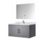 Gris foncé 36 po Meuble-lavabo, comptoir en quartz blanc, robinet, miroir à DEL - construction et meuble résistant aux égratignures x P 22 po, comptoir, qualité