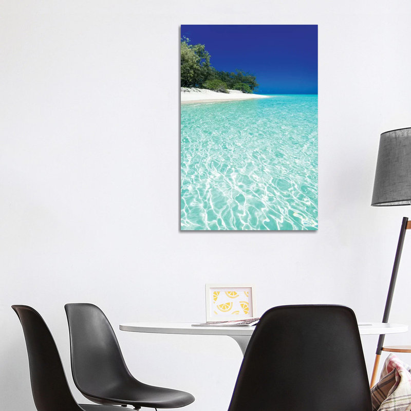 Tropical Island Blue Water Beach Landscape by James Vodicka - Wrapped Canvas Print, 101.6cm H x 66.04cm W x 1.91cm D