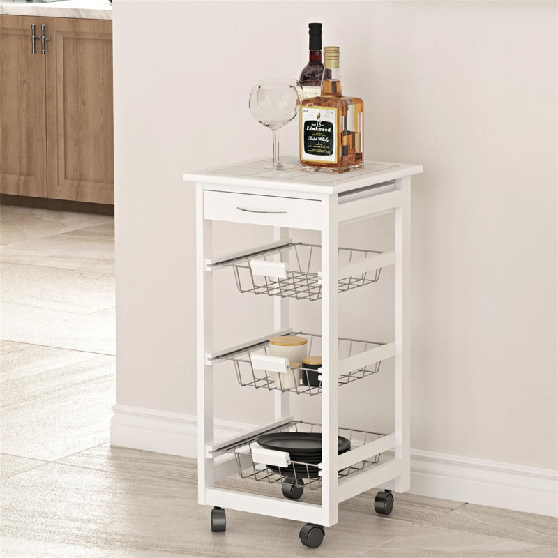 86cm H x 50cm W Storage Rack with Wheels