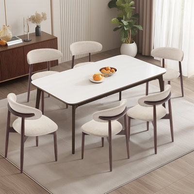 Vannie Upholstered Solid Wood Side Dining Chair