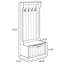 Portemanteau relevable traditionnel avec siège et quatre crochets doubles pour halls d'entrée et couloirs-314062339