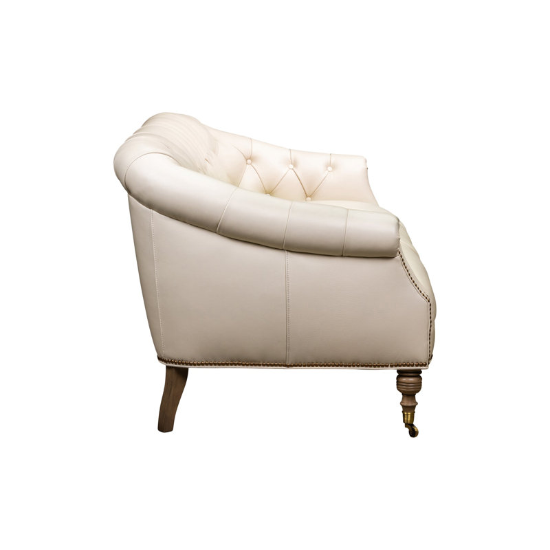 Corrine  Loveseat in Kudos Seagrass, Ashland Pearl 