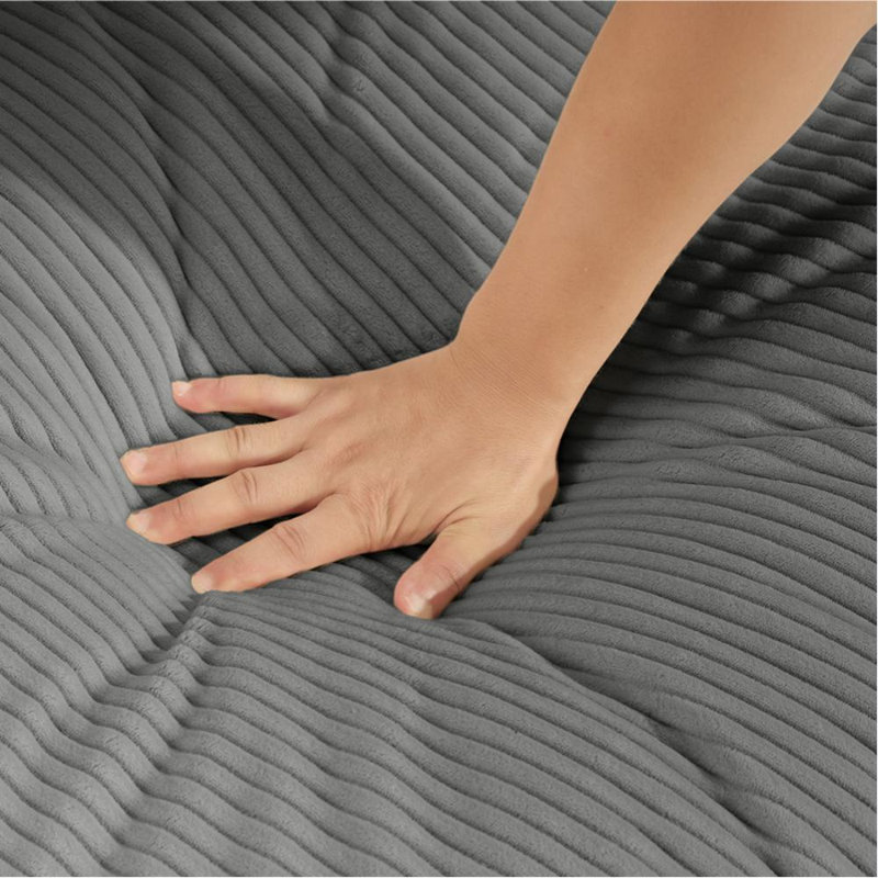  Canapé modulaire Colbey, Velours côtelé gris Lena, H 34,64 po x l 119 po x P 119 po