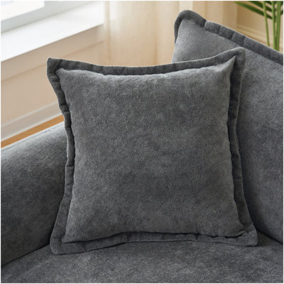 Oversized 57.48" Recliner Chair With Movable Ottoman - Soft Chenille Upholstered Indoor Lounge Chair For Living Room Or Bedroom,DIY Combination,Grey