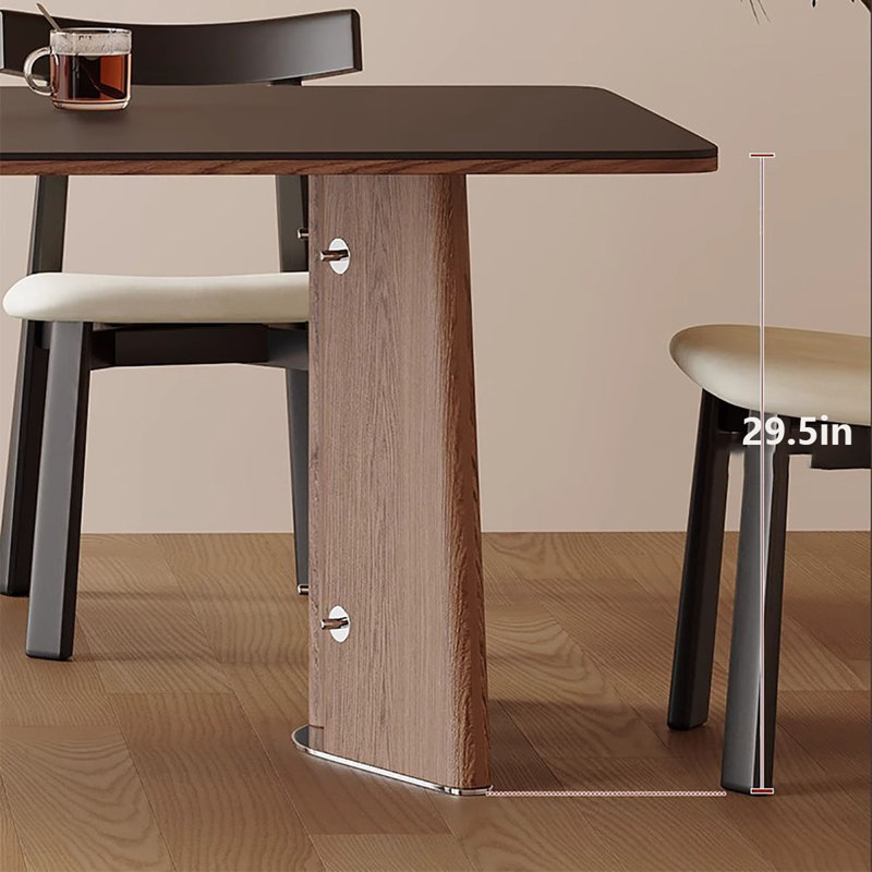 Table rectangulaire française en ardoise rétro, H 29,5 po x L 70,9 po x l 31,5 po