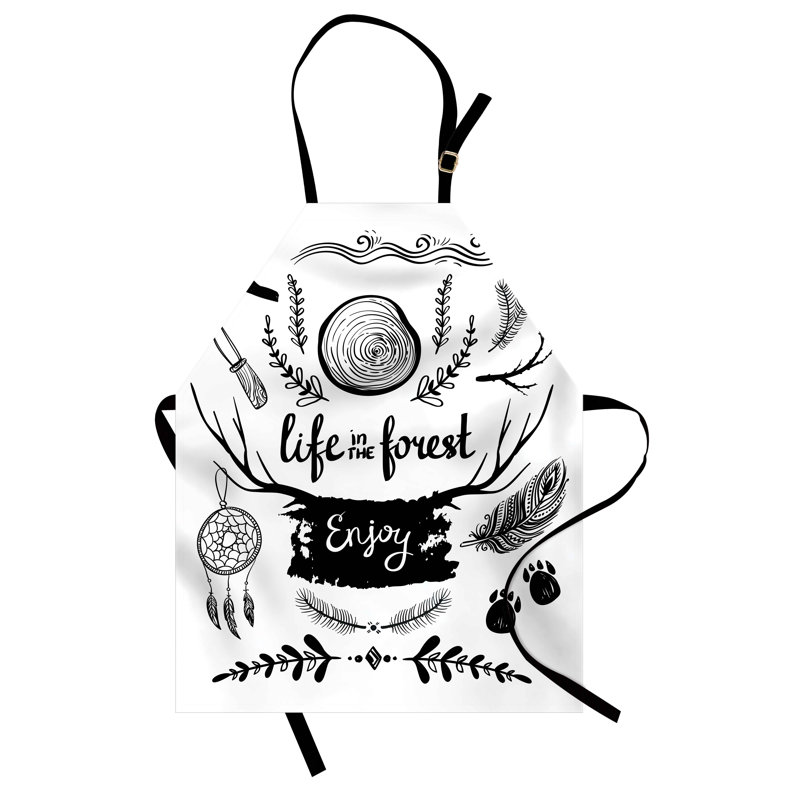 No Pattern Bib Apron