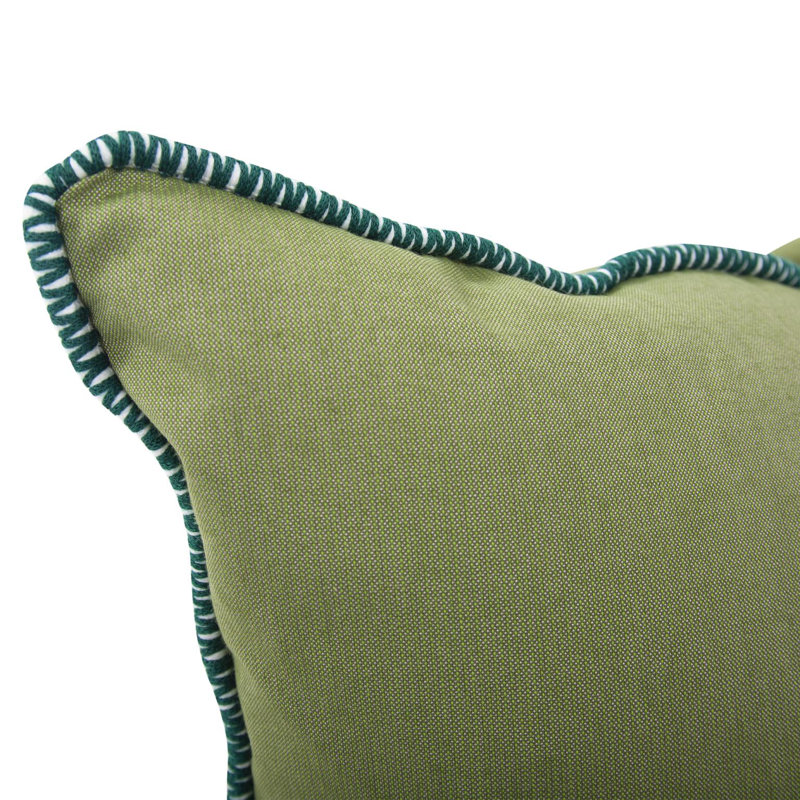 Delijah Square Indoor/Outdoor Pillow Cover & Insert, Seascape Moss, 20" x 20"
