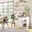 Buffet 33 po blanc avec buffet réglable avec tablette réglable et porte coulissante