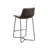 Winschoten Live Edge Bonded Leather Pub Chairs, Dark Brown