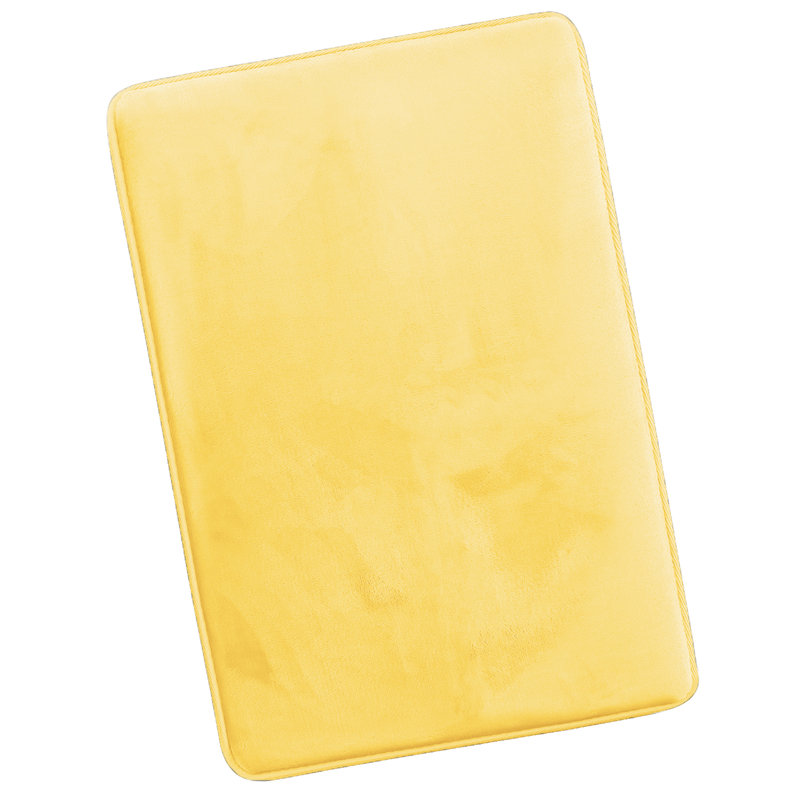 Tapis de bain en mousse viscoélastique ultra-doux avec envers antidérapant en PVC, Petit: L 24 po x l 17 po, Crème anglaise