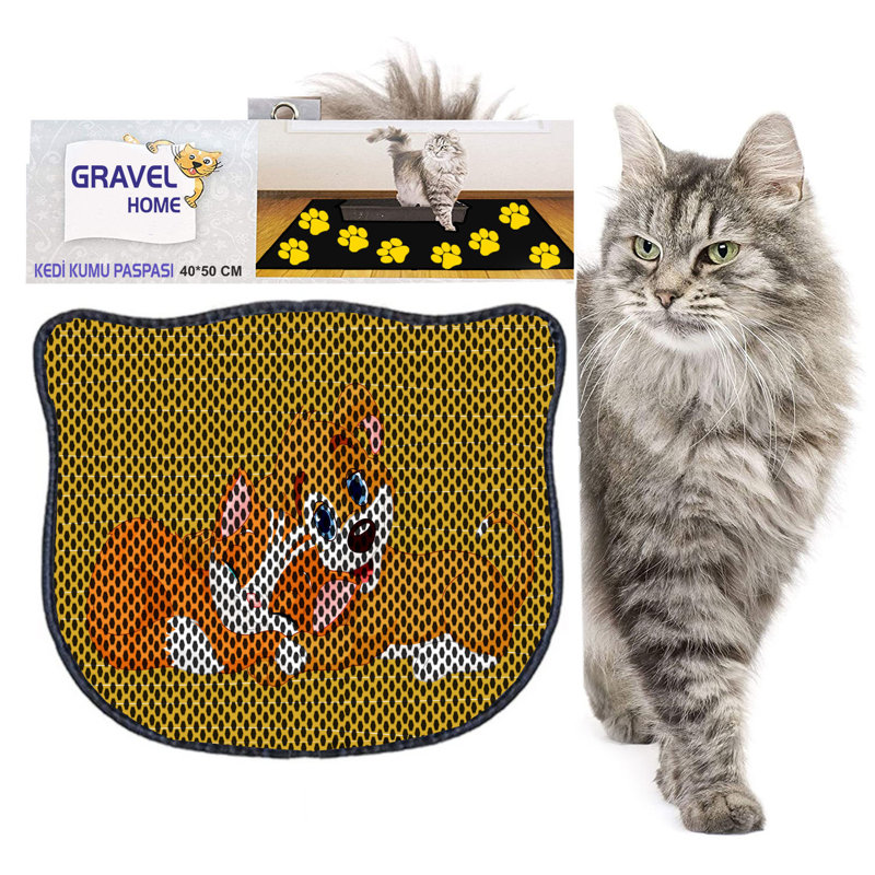 Durable Cat Litter Mat, 15.7 x 19.7 inches | 50% PVC / 50% Polyester, Machine Washable & Vacuum Friendly | Perfect for Easy Cleanup, Non-Slip Design to Keep Your Home Clean & Fresh, Ideal for Pet Owners