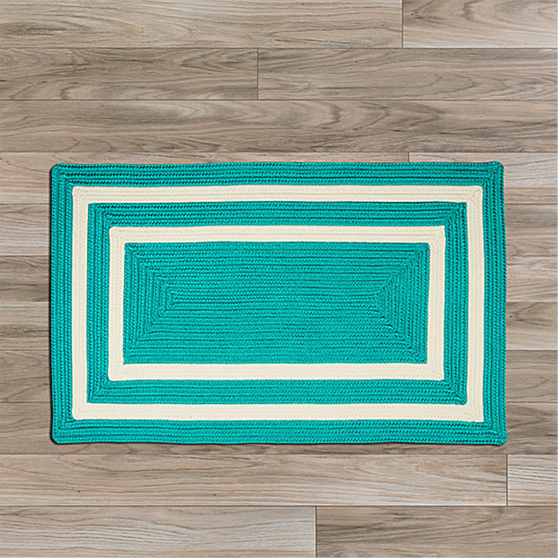 Tapis bleu tressé Cisbrough, Rectangle 7 pi x 9 pi