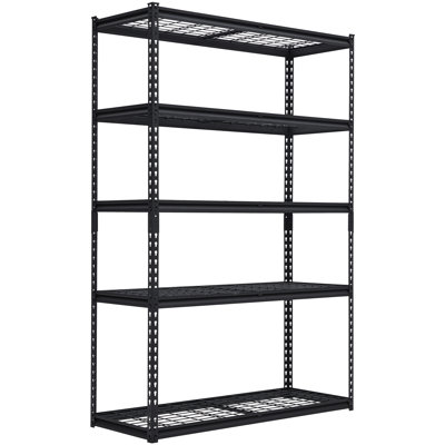 5-Tier Shelving Unit, 2500 LBS Capacity Adjustable Metal Storage Rack for Garage, Basement, Warehouse