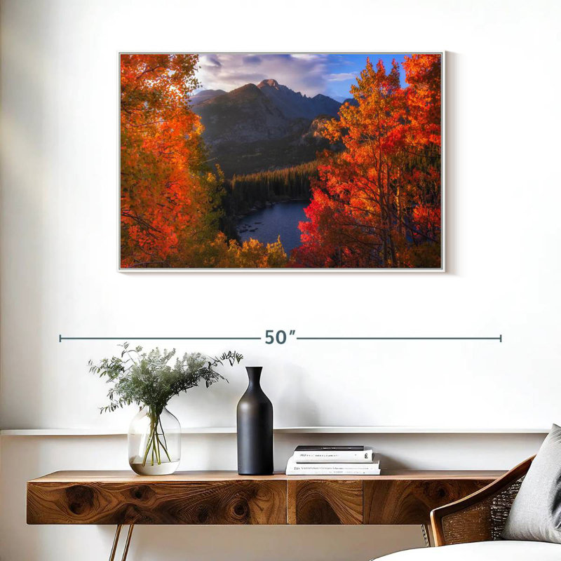Rocky Mountain Autumn, Cadre flottant blanc, 37 po x 25 po