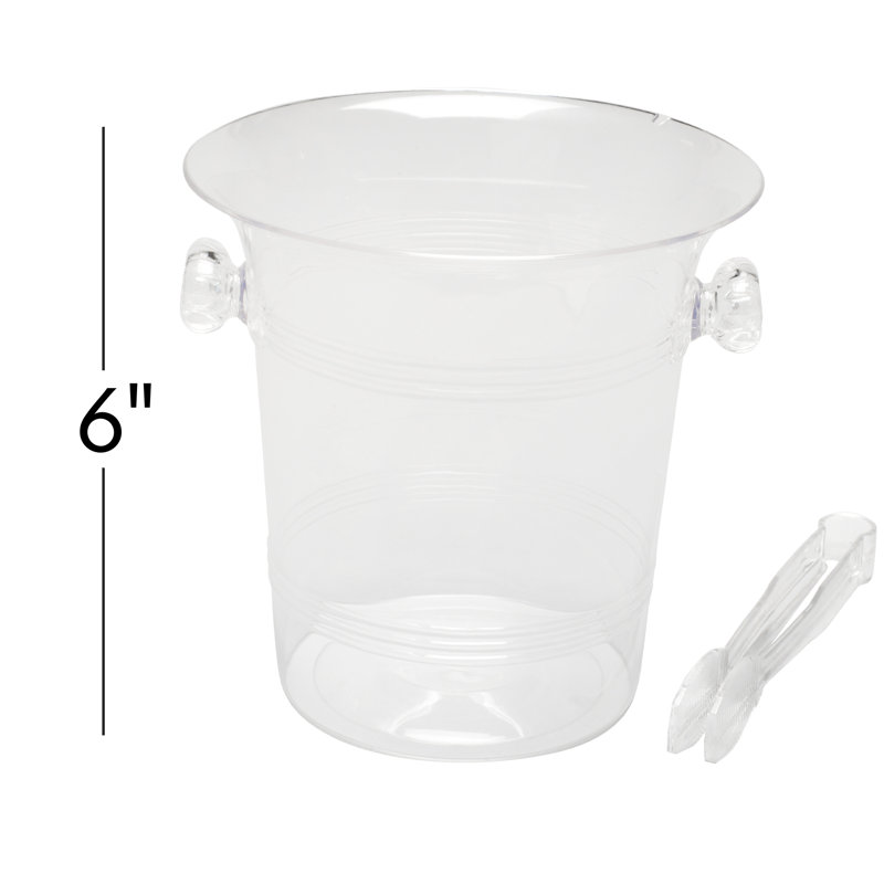 Seau à glace en plastique Stotler, Transparent