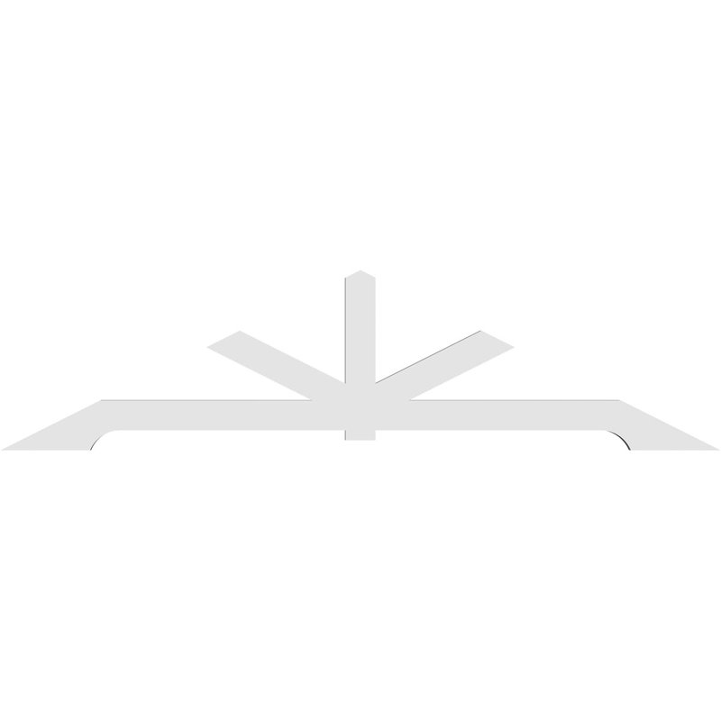 Support de pignon en PVC de qualité architecturale Vanguard, H 24 po x l 96 po (pas: 6/12), P 2 po x F 4 po