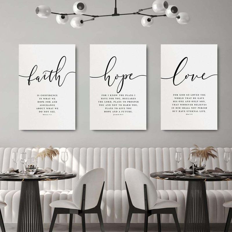 3 Piece Wrapped Canvas Print, 40 cm H x 90 cm W