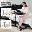 Rolling Laptop Desk, Adjustable Standing Mobile Laptop Cart With Wheels, Sit-Stand Table For Home Office-541702380