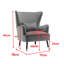 Aamiyah Upholstered Wingback Chair with Footstool