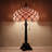 Tiffany Table Lamp Pink Bead Style Stained Glass Desk Lamp 12X12X21 Inches Reading Light