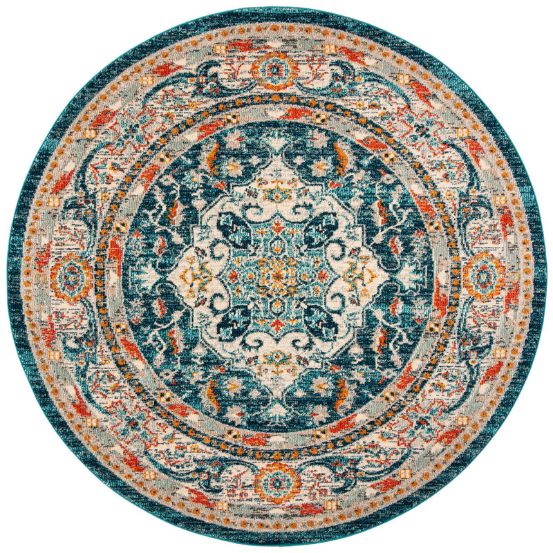 Dostie 100 Performance Oriental Rug, Round 5'