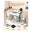 Ensemble de table d'activités pour enfants en bois blanc et 2 chaises avec plateau de jeu double face et rangement pour tout-petits