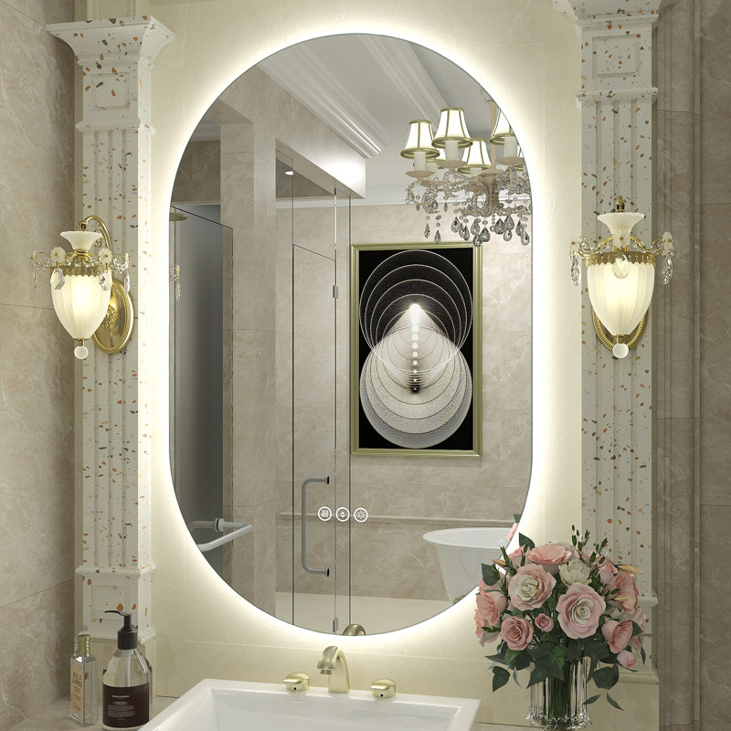Aevar LED Lighted Wall Mirror, 32" x 20"