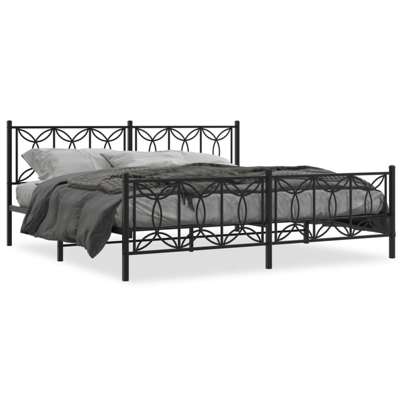 Antorio Bed Frame, 193cm x 203cm, Black