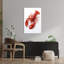 Homard rouge brillant, impression d'art moderne homard minimaliste moderne océan-129896976