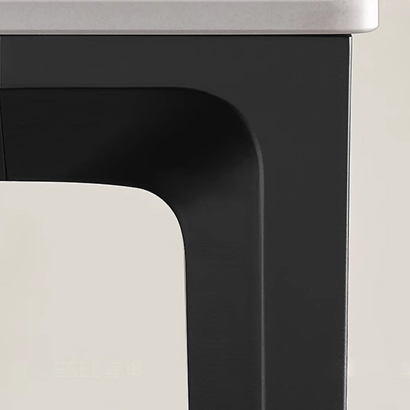 Table de salle à manger simple en pierre de style moderne, H 29,53 po x l 31,5 po x L 78,74 po