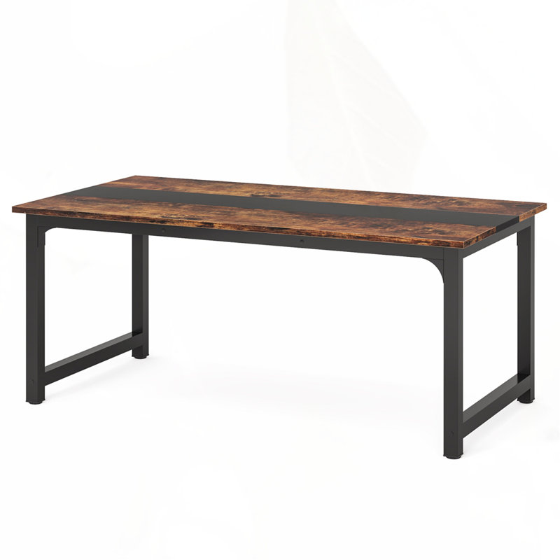 Grand bureau d'ordinateur 63 "moderne, Brun