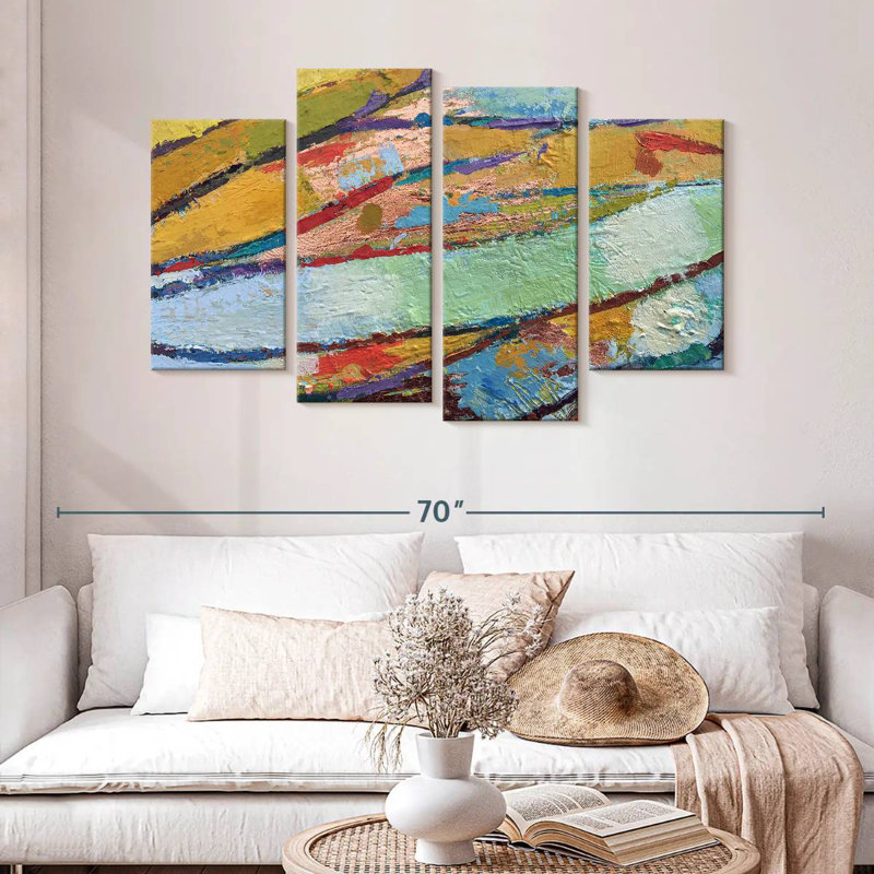 Avery Textured Abstract Colors, 32" H x 52" W