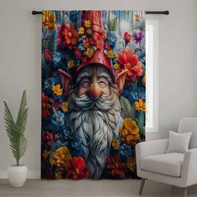 Rideaux de fenêtre Gnome, voilages et voilages fantaisie - 1 panneau