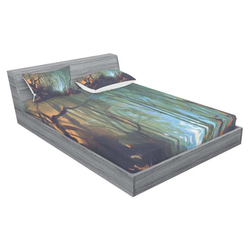 Microfiber Sheet Set, Queen Sheet Set with Fitted Sheet