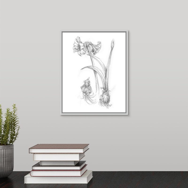 «Loom Sketches IV» par The Novogratz, reproduction d'art sur toile, H 30 po x l 24 po x P 1,25 po, Cadre flottant blanc