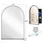 Armoire murale de salle de bain encastrée 24 po x 36 po, cadre en métal noir mat avec miroir et tablette de rangement réglable
