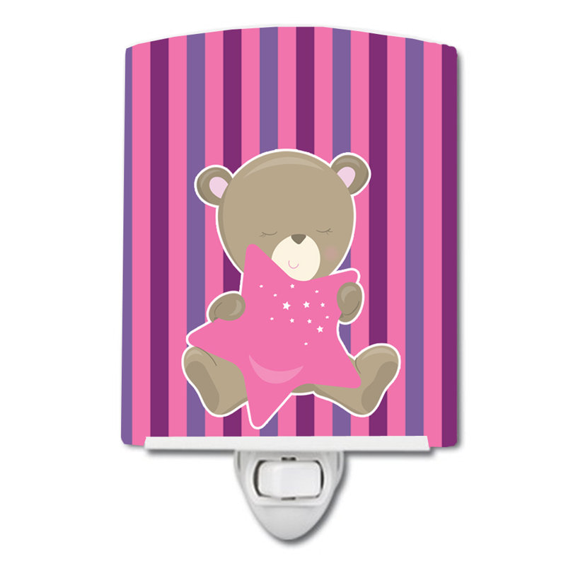 Porte-bébé avec éclairage de nuit en céramique étoile