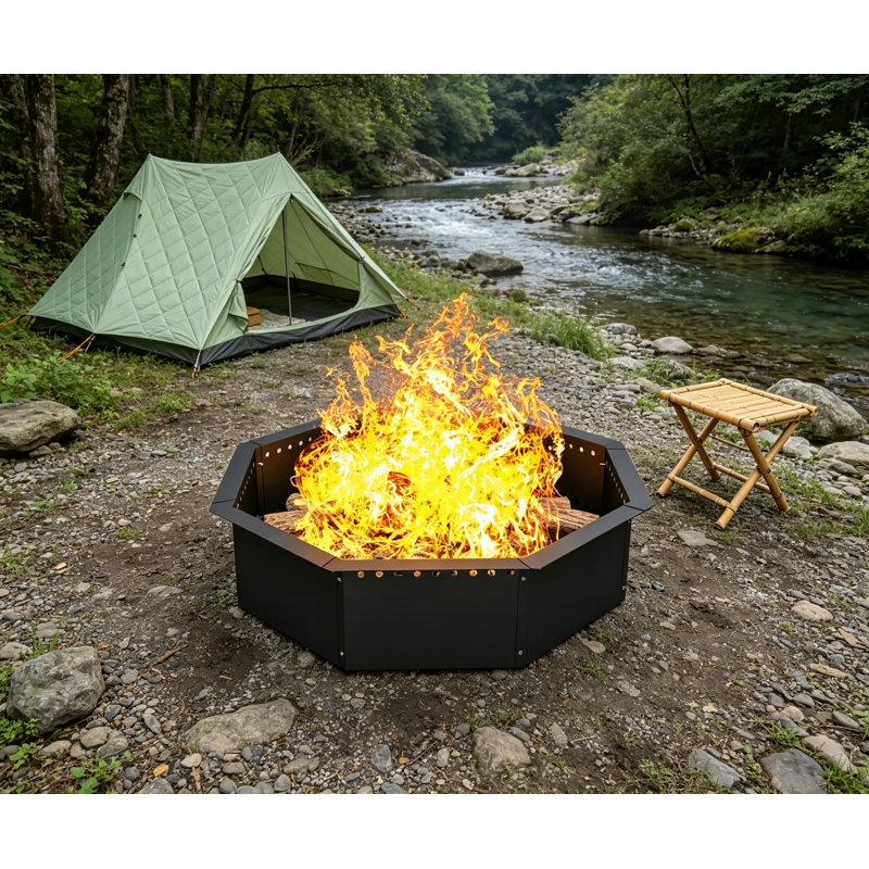 40in Outer 36in Inner Octagonal Smokeless Fire Pit Ring