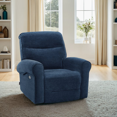 Fauteuil inclinable électrique à deux moteurs avec massage et chaleur, repose-pieds allongé
