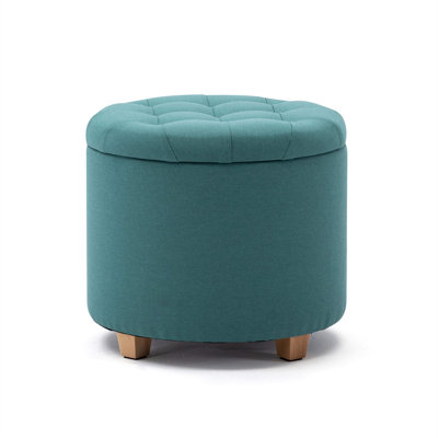 45cm Wide Solid Colour Footstool Ottoman