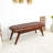 Cacy Genuine Leather Upholstered Bench